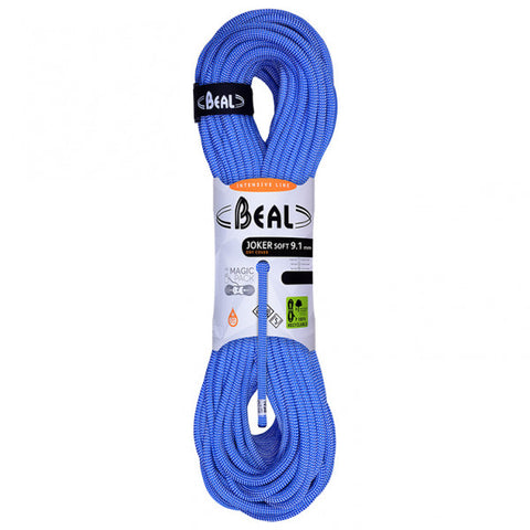 Cuerda de escalada Beal Joker Soft  Unicore Dry Cover 9,1 mm x 80 metros.